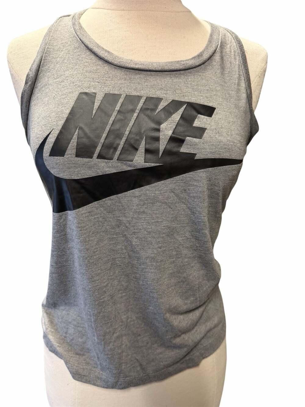 Nike Women's Gray Graphic Logo Tank Top Size XS